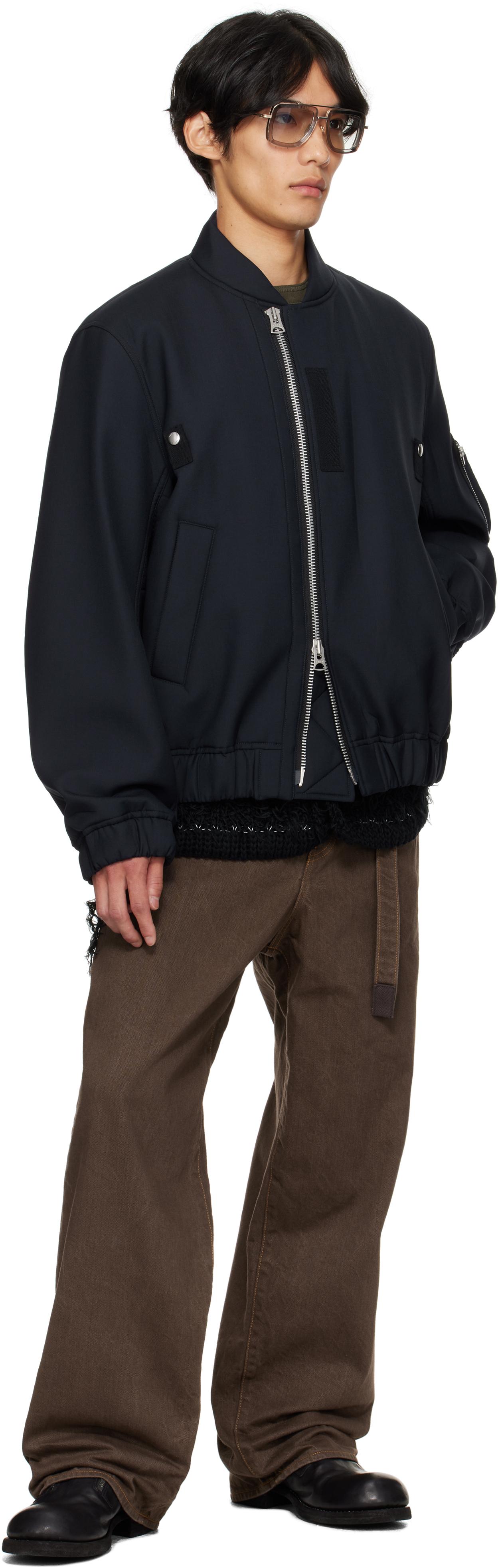 Sacai Suiting Blouson Bomber Jacket in Blue for Men | Lyst
