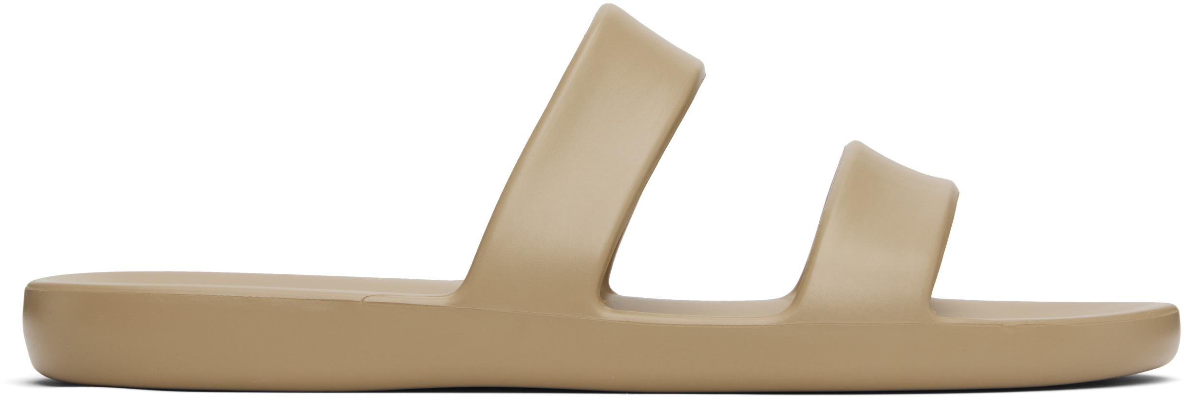 The Row Taupe Foam Sandals in Black | Lyst
