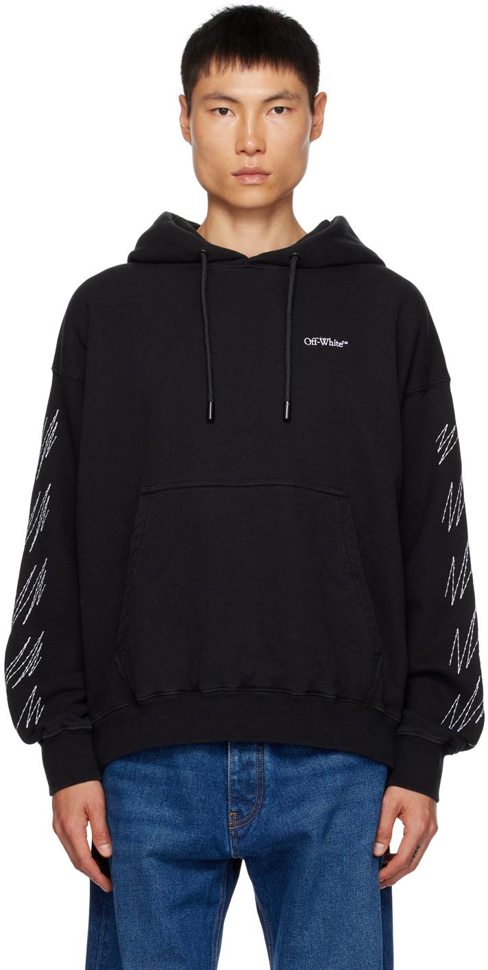 Off-White c/o Virgil Abloh メンズ ブラック Off- ステッチ フーディ 