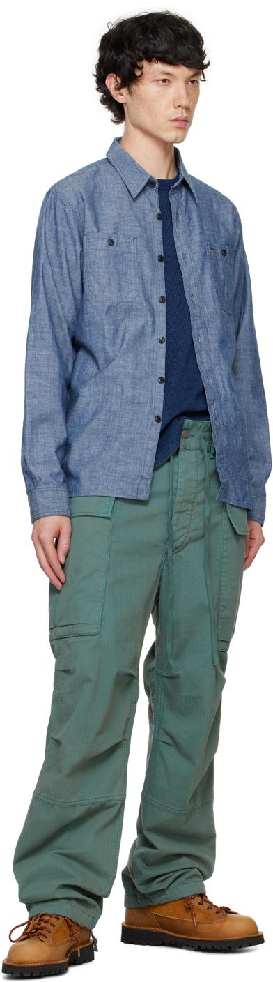 RRL Herringbone Twill Cargo Pants in Green for Men | Lyst