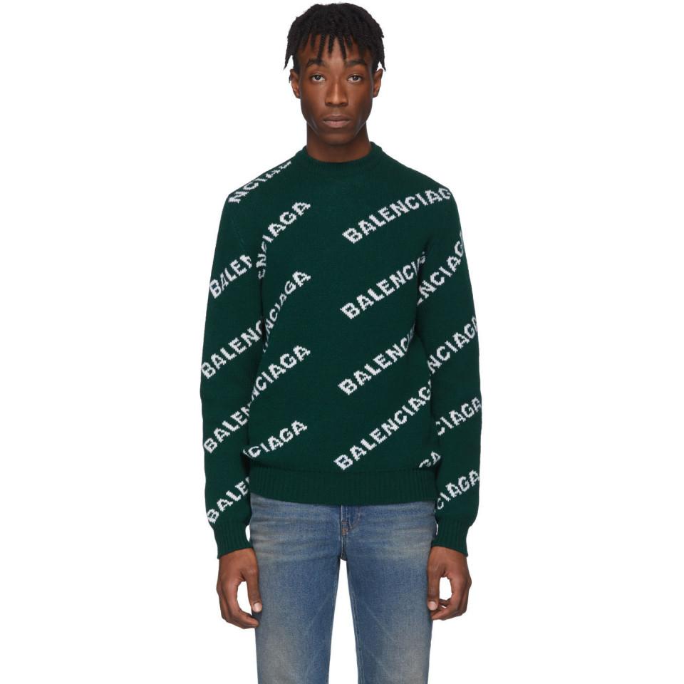 green balenciaga sweater