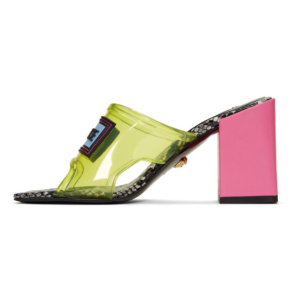versace pvc mules