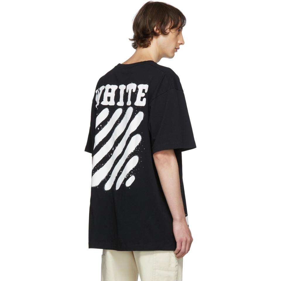 Off-white 正規品 スプレーロゴ spray ブラック 黒 ロングシャツ | www 