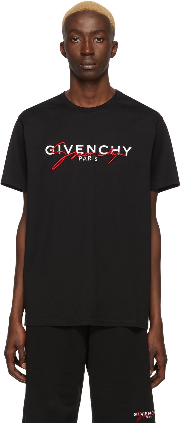 afdeling forretning Samtykke Givenchy Black Signature Print T-shirt in Red for Men | Lyst