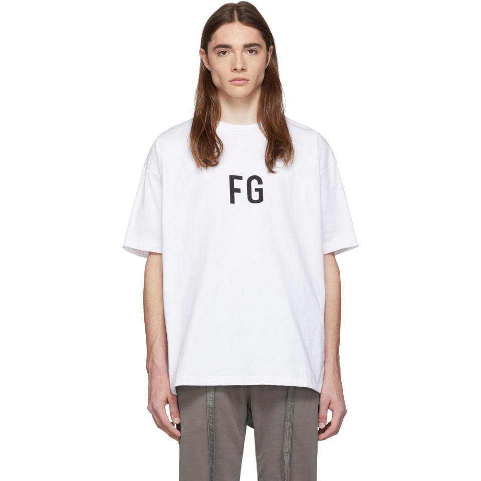 Fear Of God White Fg T-shirt for Men | Lyst