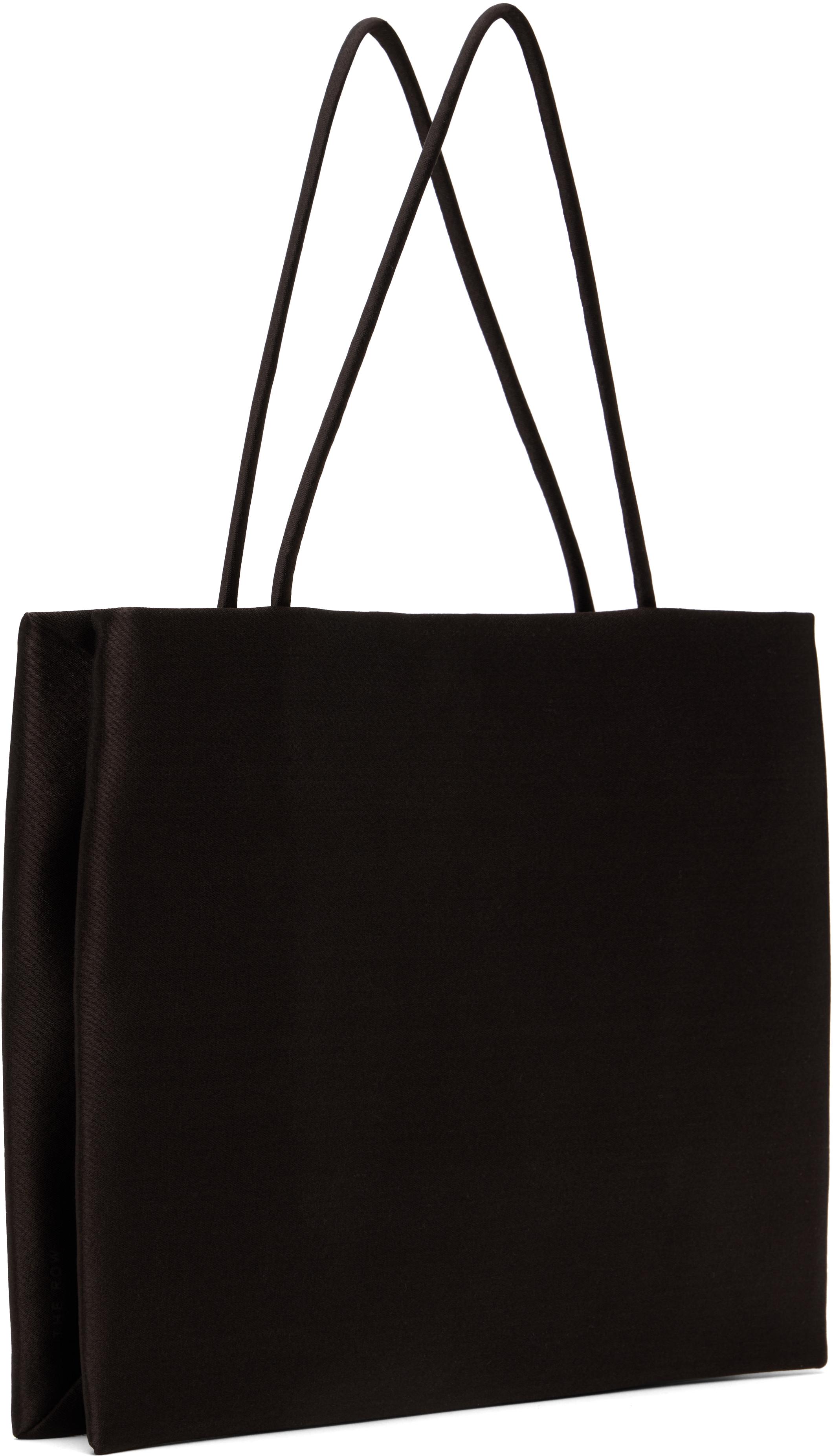 （New)The Row Cecily トップハンドルバッグ Cecily シルクのトップハンドルバッグ ブラック – The Row