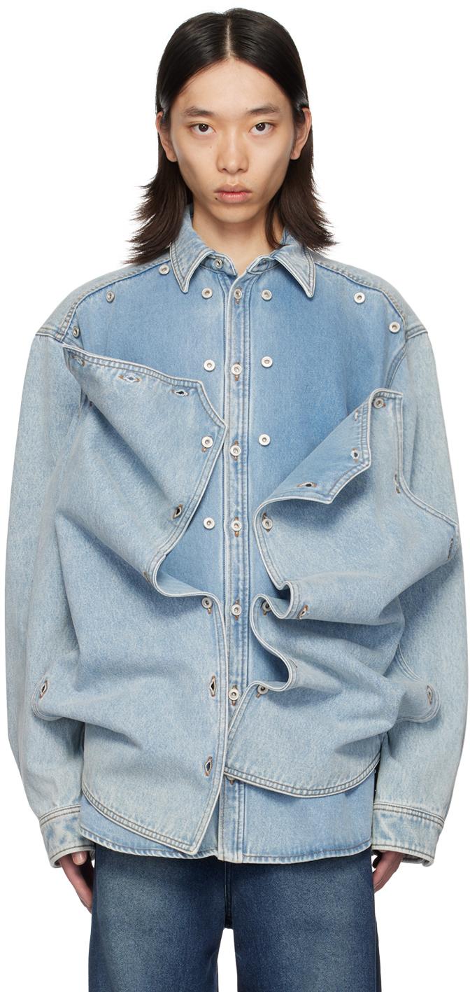 Y. Project Snap Off Denim Shirt in Blue for Men | Lyst Y. Project Snap Off Denim Shirt in Blue for Men | Lyst