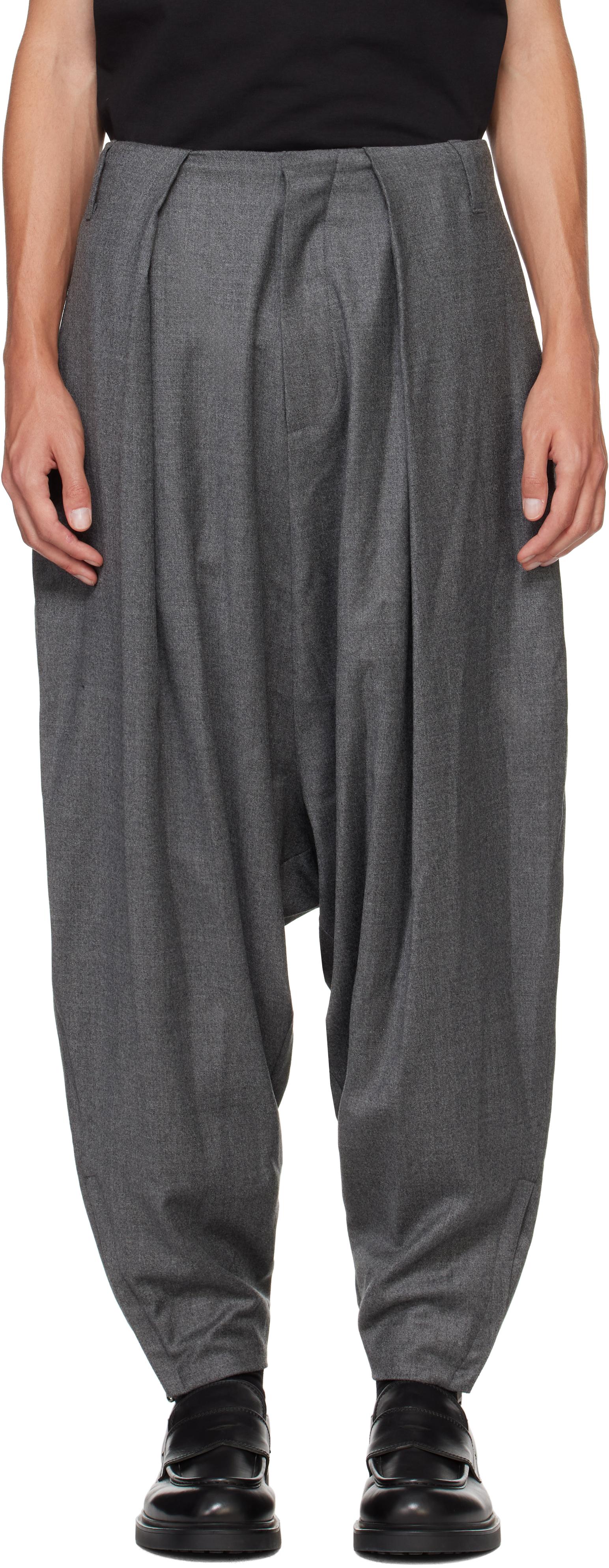 Thom Browne メンズ ブラック Thom E グレー 4-bar トラウザーズ