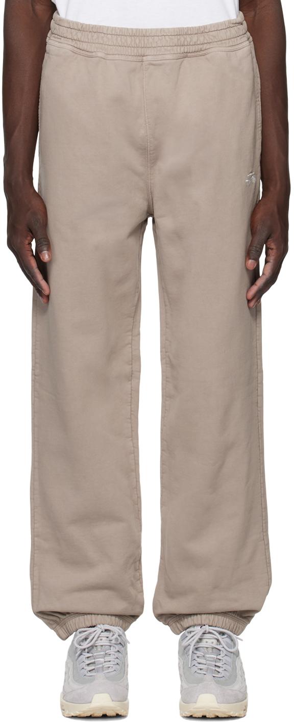 ★送料・関税込★Stussy★Stussy Overdyed Sweatpants Beige★ Stussy Stock Logo Track Pants - Man Track Pants Beige Xl