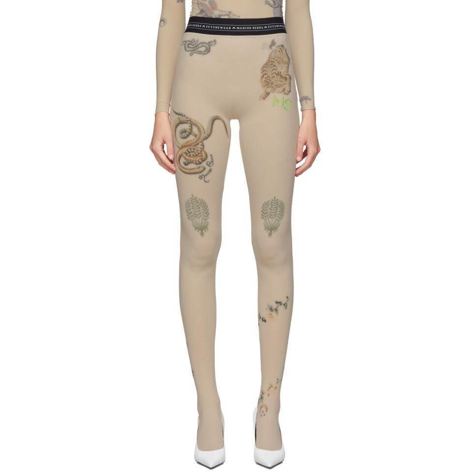 Marine Serre Synthetic Tan Tattoo 