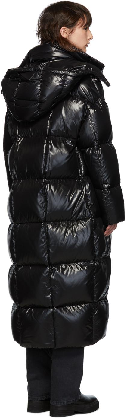 Moncler Synthetic Parnaiba Long Nylon Puffer Coat in Black - Save 