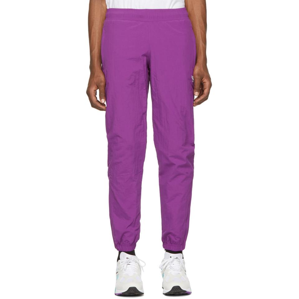 Reebok Synthetic Purple Archive Vector Track Pants for Men - Lyst