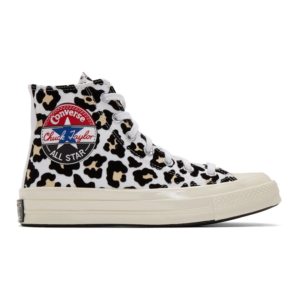 converse chuck 70 hi flocked leopard print