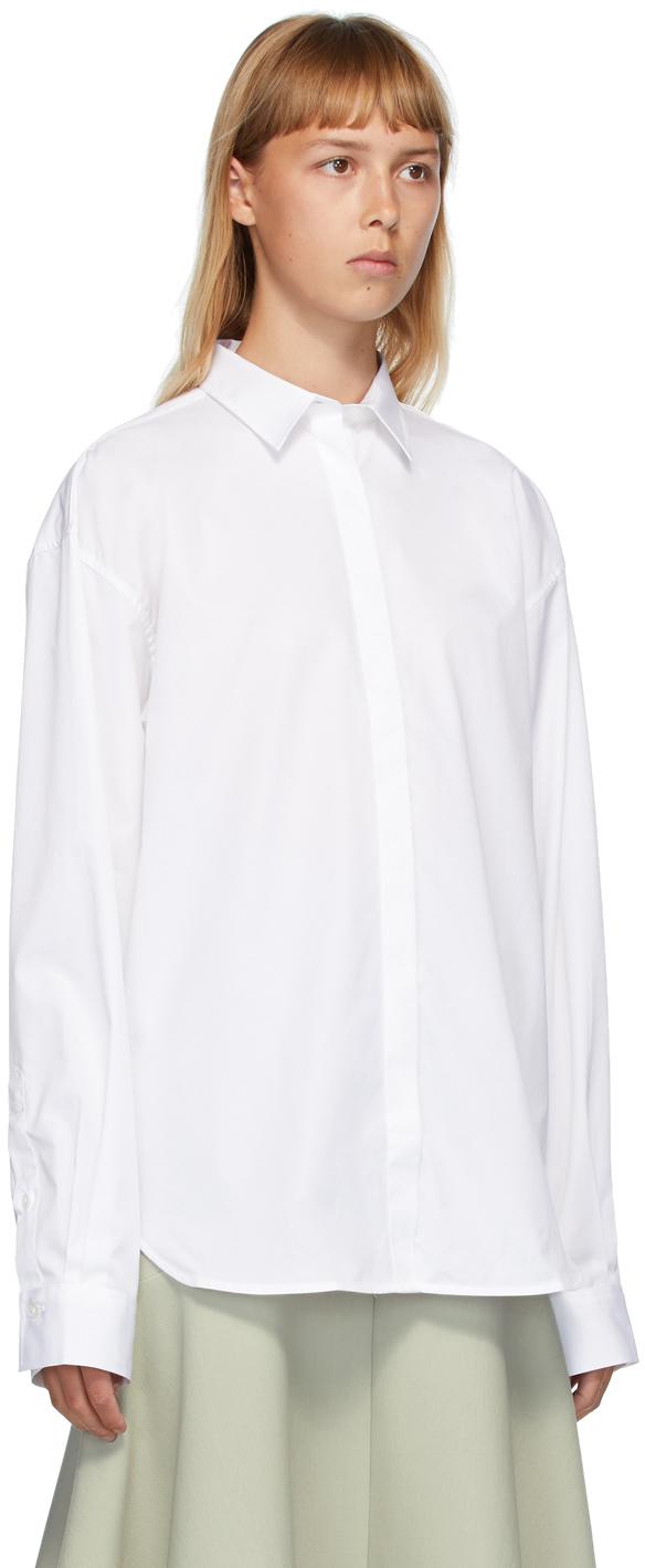 Totême Cotton Lago Shirt in White | Lyst