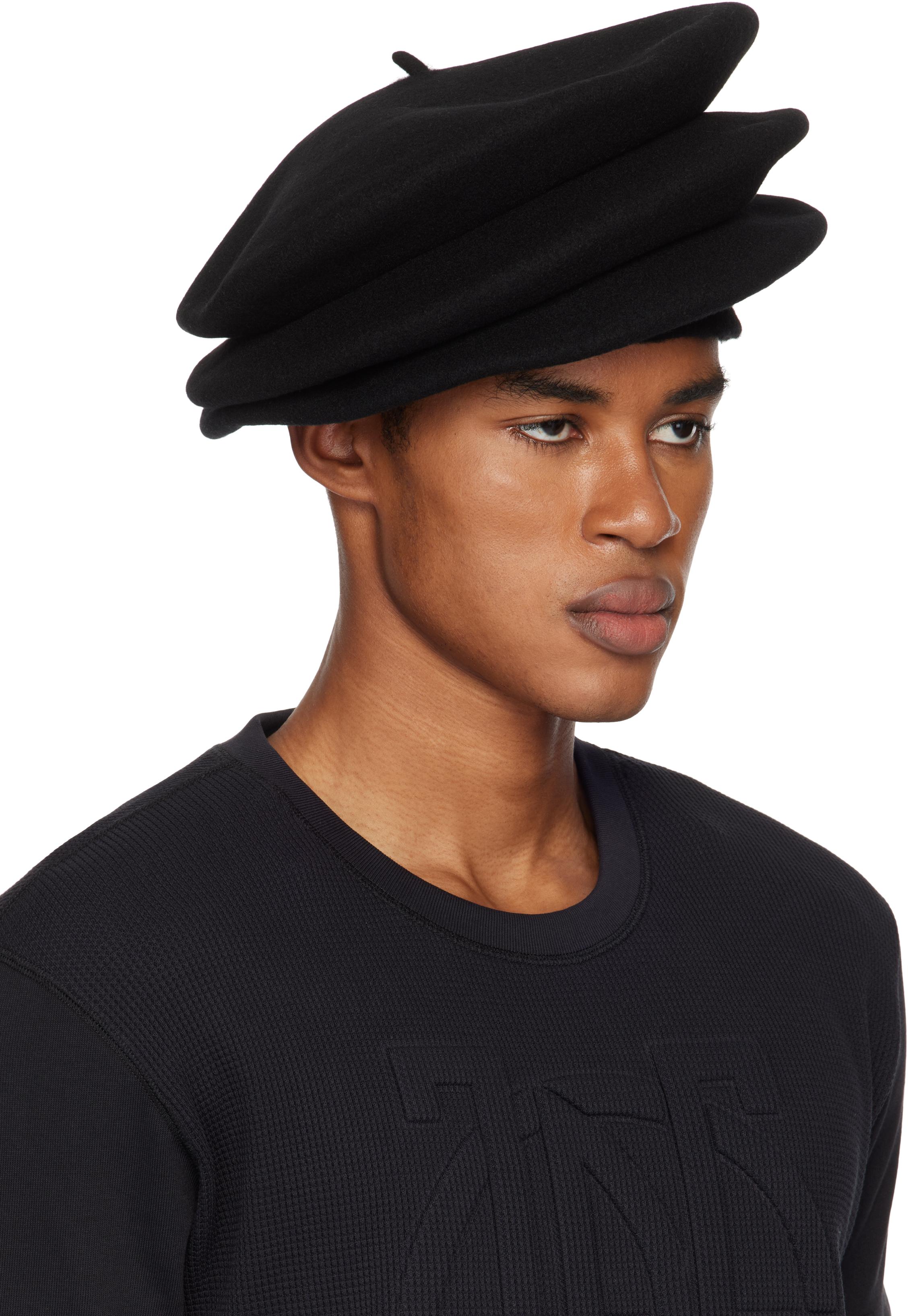 帽子 Jean Paul GAULTIER - hunting cap Black & White Nylon Chapka Printed Tartan Aviator Hat by