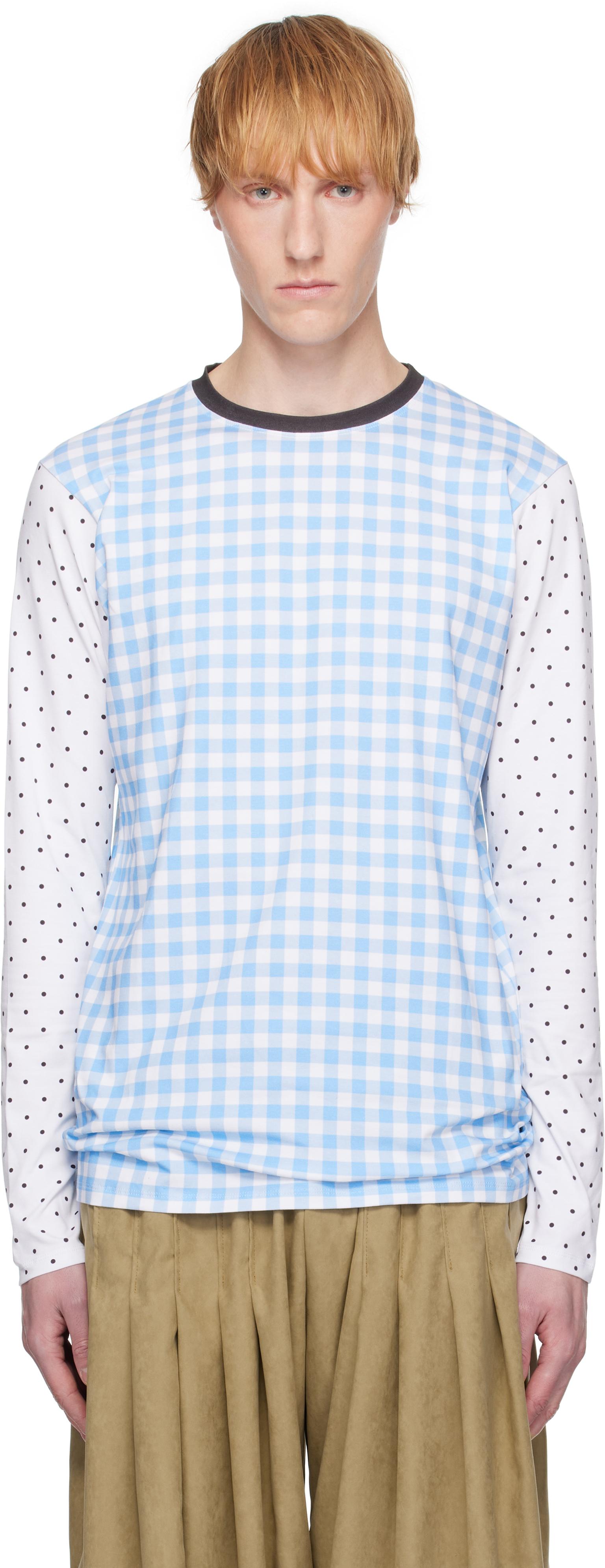 【関税込み】ANDREJ GRONAU Tシャツ ANDREJ GRONAU: SSENSE Exclusive Red & White Long Sleeve T