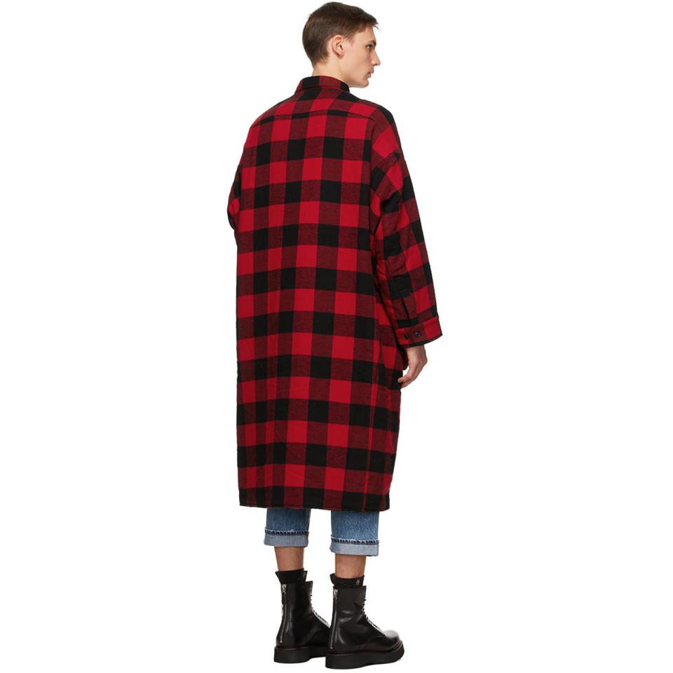 red checked overshirt