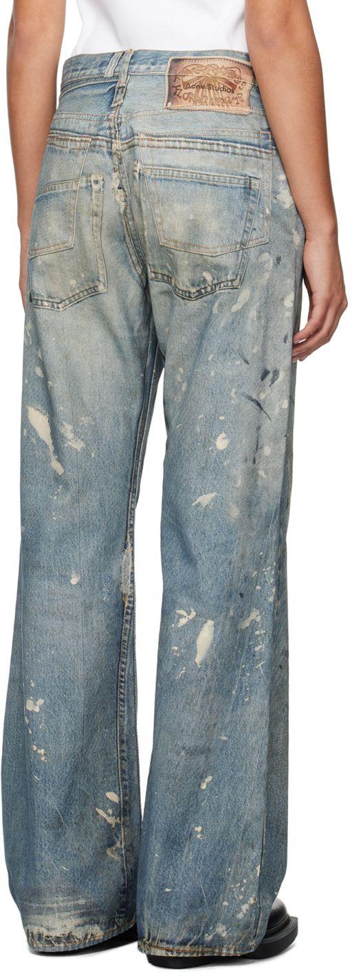 Acne Studios Ssense Xx Blue Painter Jeans | Lyst