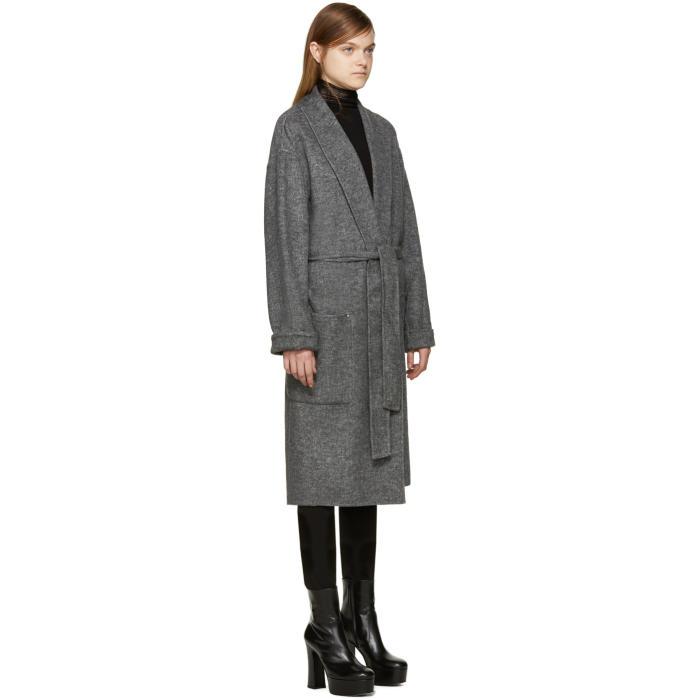 Grey robe coat Clearance