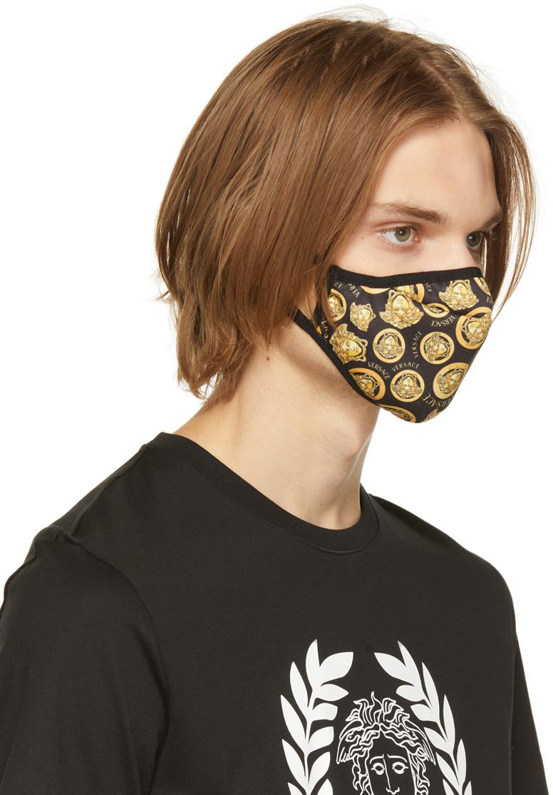 Versace Black & Gold Medusa Mask for Men | Lyst
