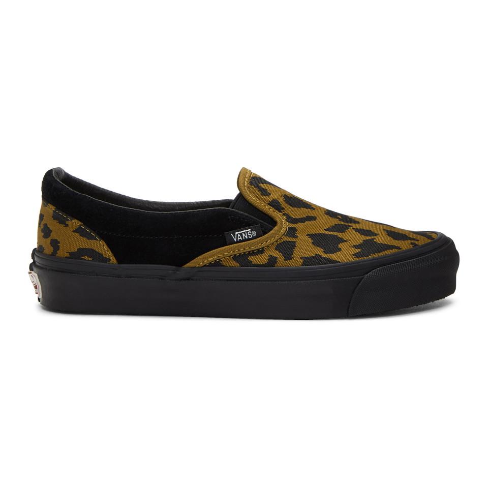 leopard slip on sneakers vans