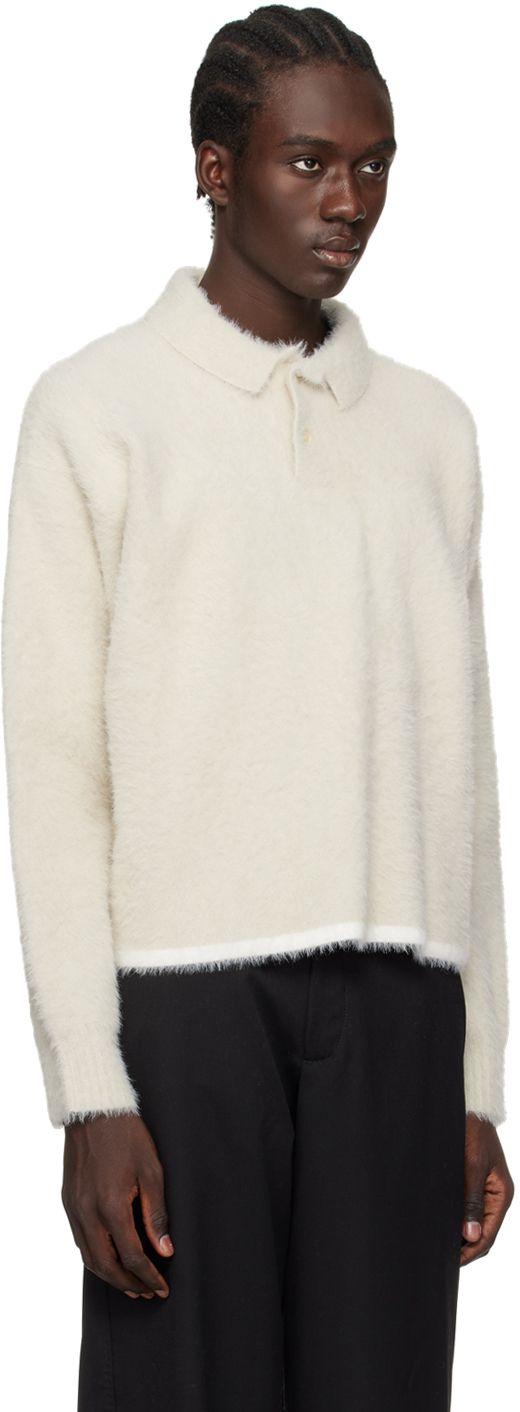 Jacquemus Off-white Le Papier 'le Polo Neve' Polo in Black for Men