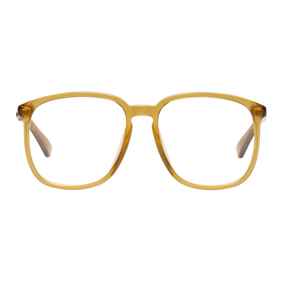 Gucci Orange Transparent Glasses for Men - Lyst
