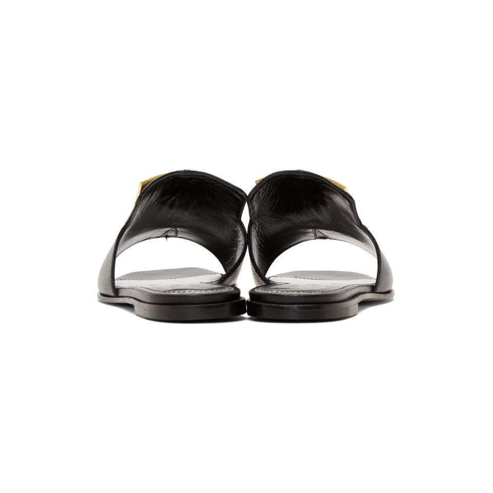 Givenchy Leather 4g Flat Mules in -Black (Black) | Lyst