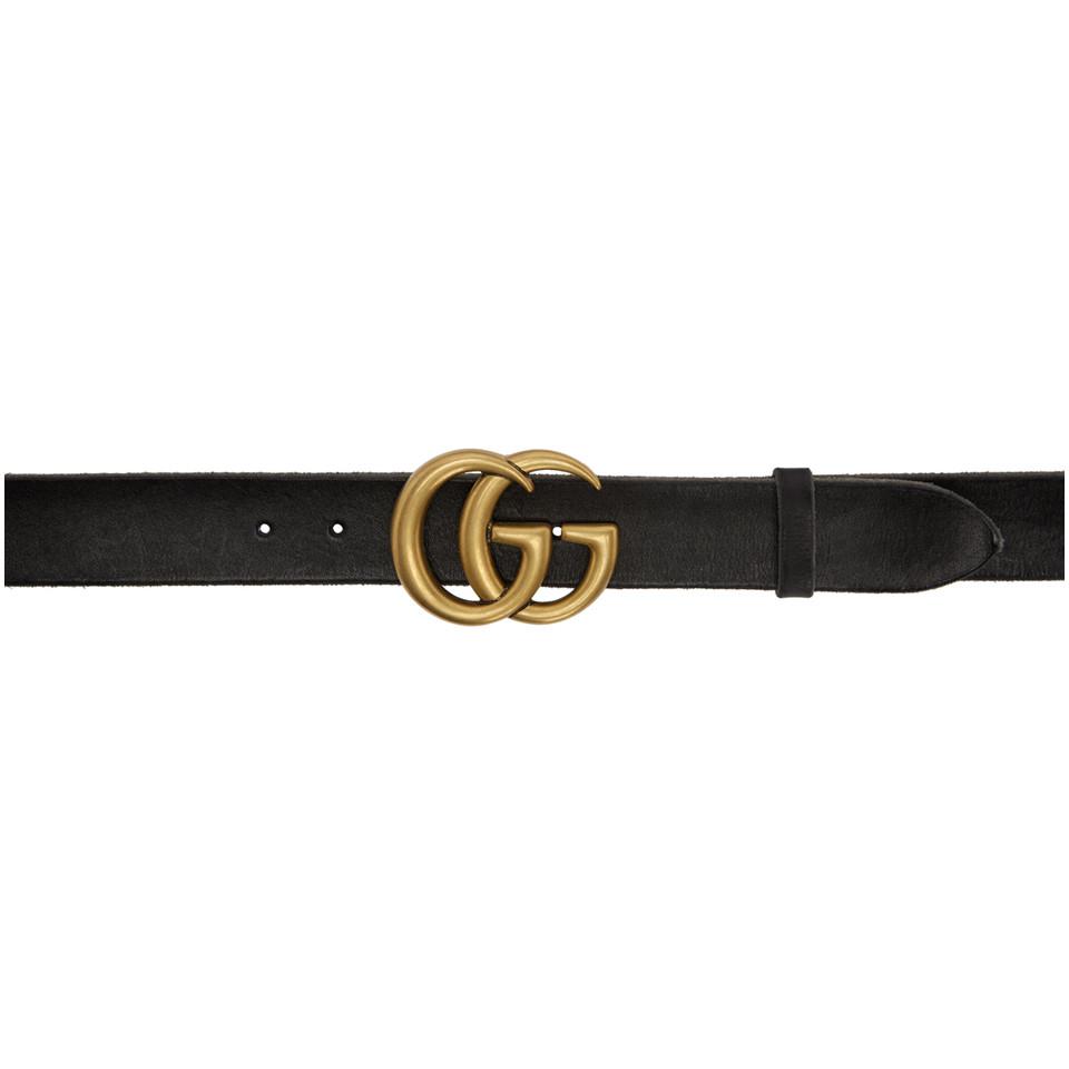 black gucci marmont belt