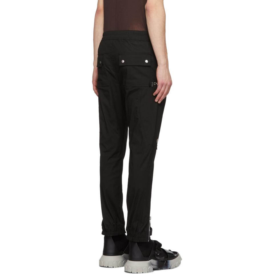 Rick Owens Black Bauhaus Cargo Pants for Men