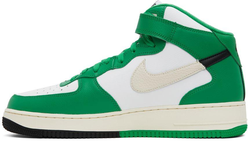 Nike Green & White Air Force 1 Mid '07 Lv8 Sneakers for Men