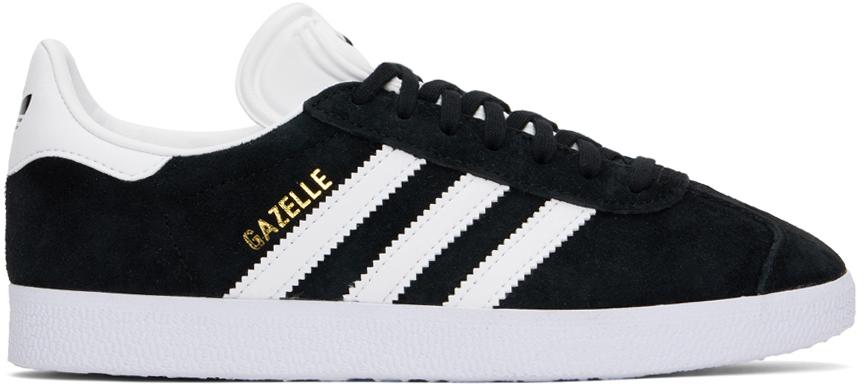 adidas Originals Suede Black & White Gazelle Sneakers | Lyst