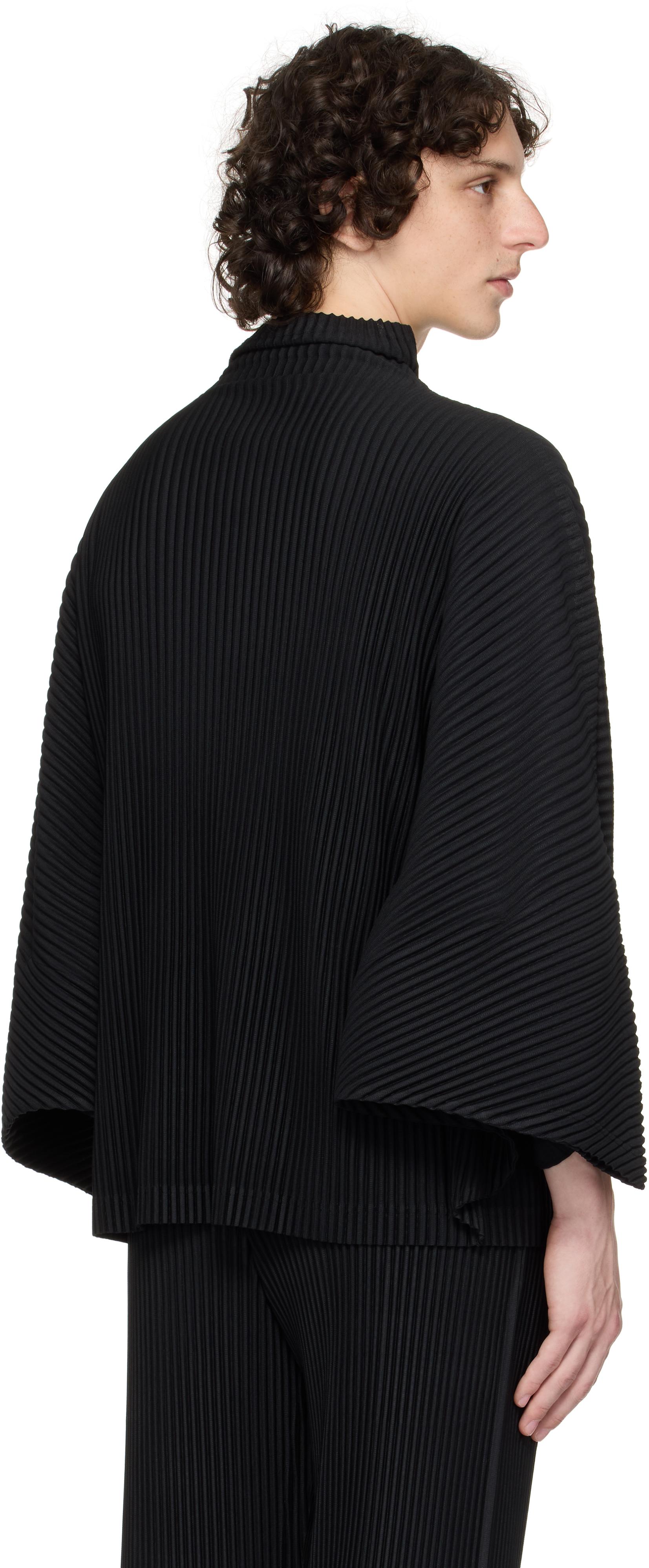 Homme Plissé Issey Miyake Kinetic Sculpture Turtleneck in Black