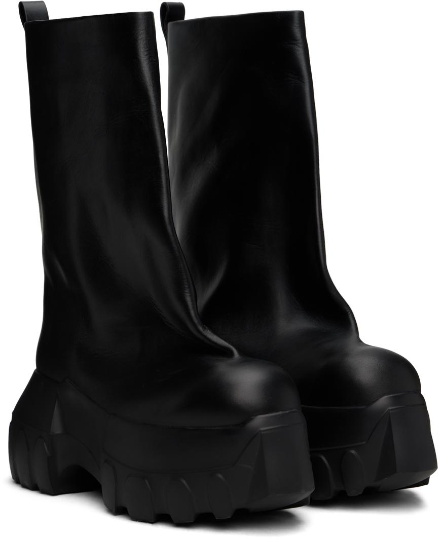 Rick Owens Porterville Flared Mega Tractor Boots in Black for Men