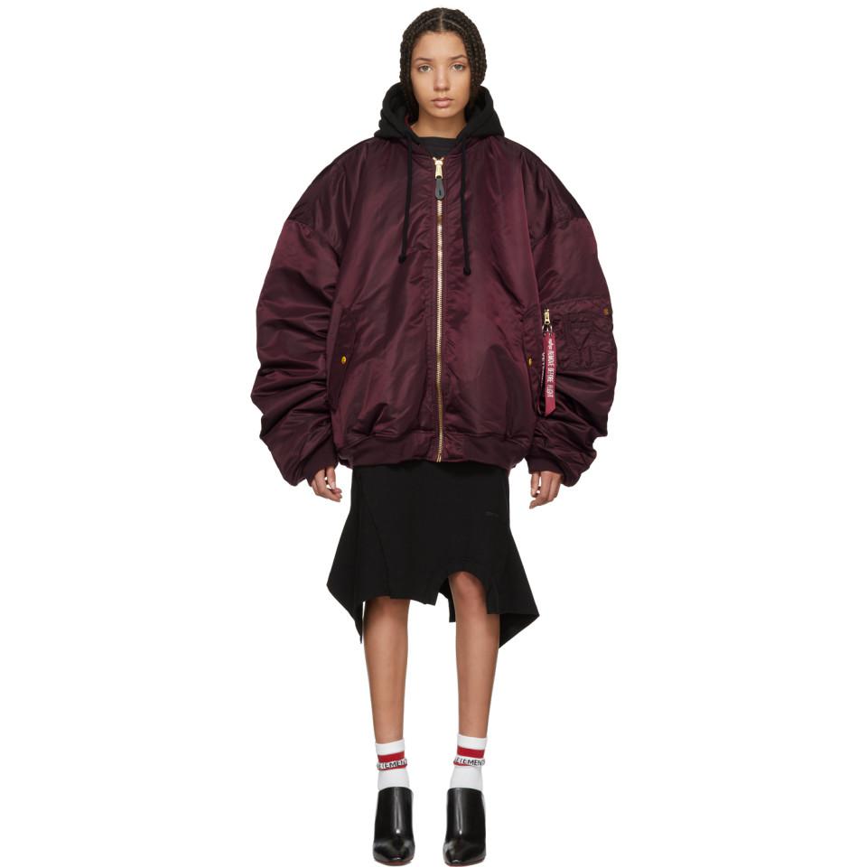 alpha industries maroon bomber