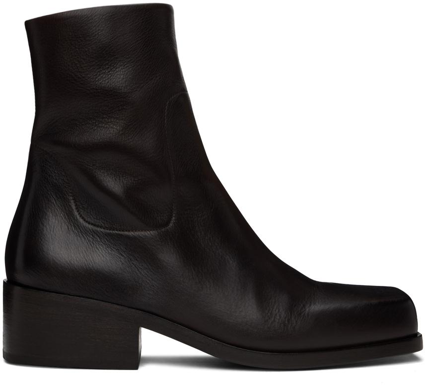 Brunello Cucinelli メンズ ブラウン レザー ブーツ ブーツ Brunello Cucinelli メンズ ブラウン レザー ブーツ ブーツ