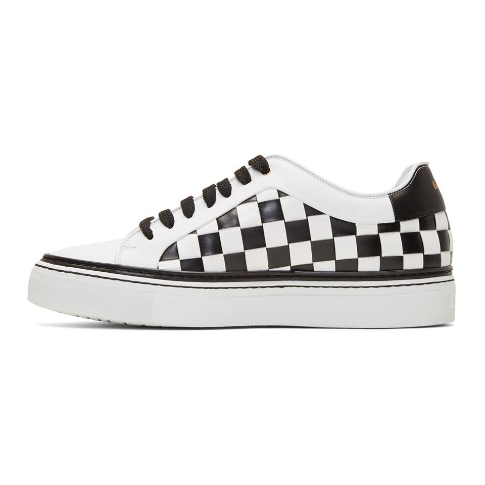 black and white checkered sneakers