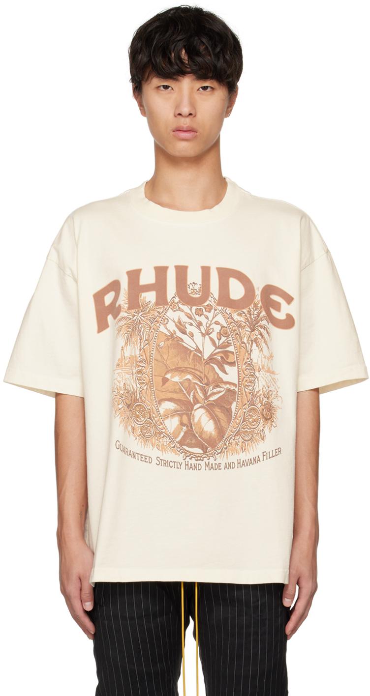 rhude cigarette shirt Button Up and white stand out against the bold black base RHUDE TABACO TEE L /