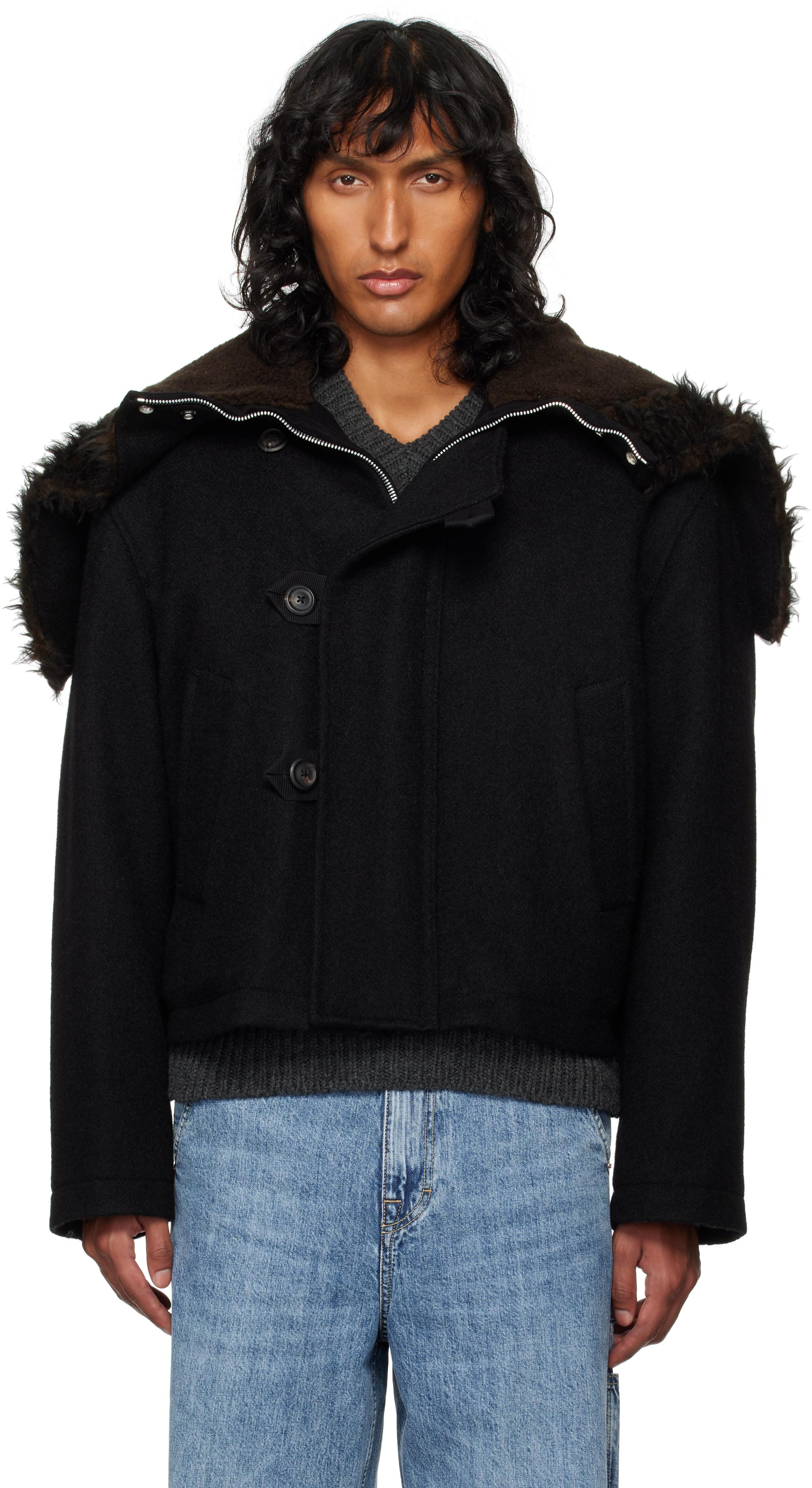 ジャケット・アウター our legacy duluth jacket S Our Legacy - Duluth Jacket Classic Black Stamped Wool