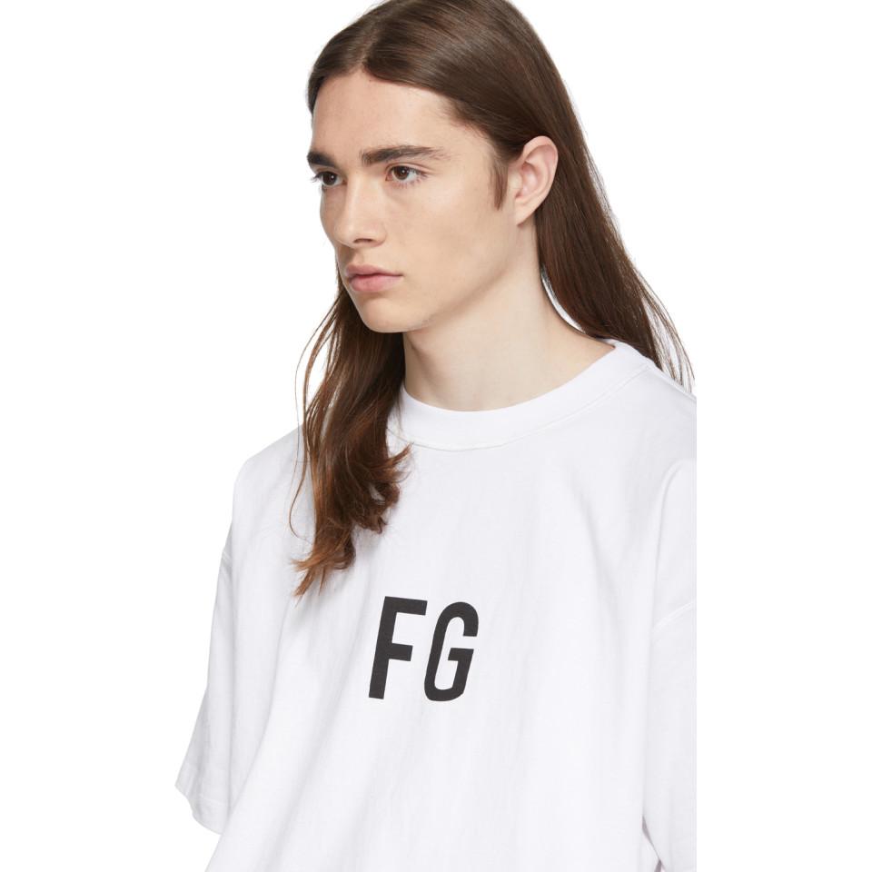 FEAR OF GOD FG ロゴ Tシャツ ホワイト Sサイズ-