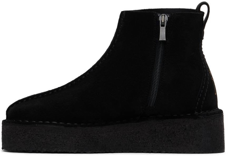 Brown Trek Wedge Boots by Clarks Originals on Sale