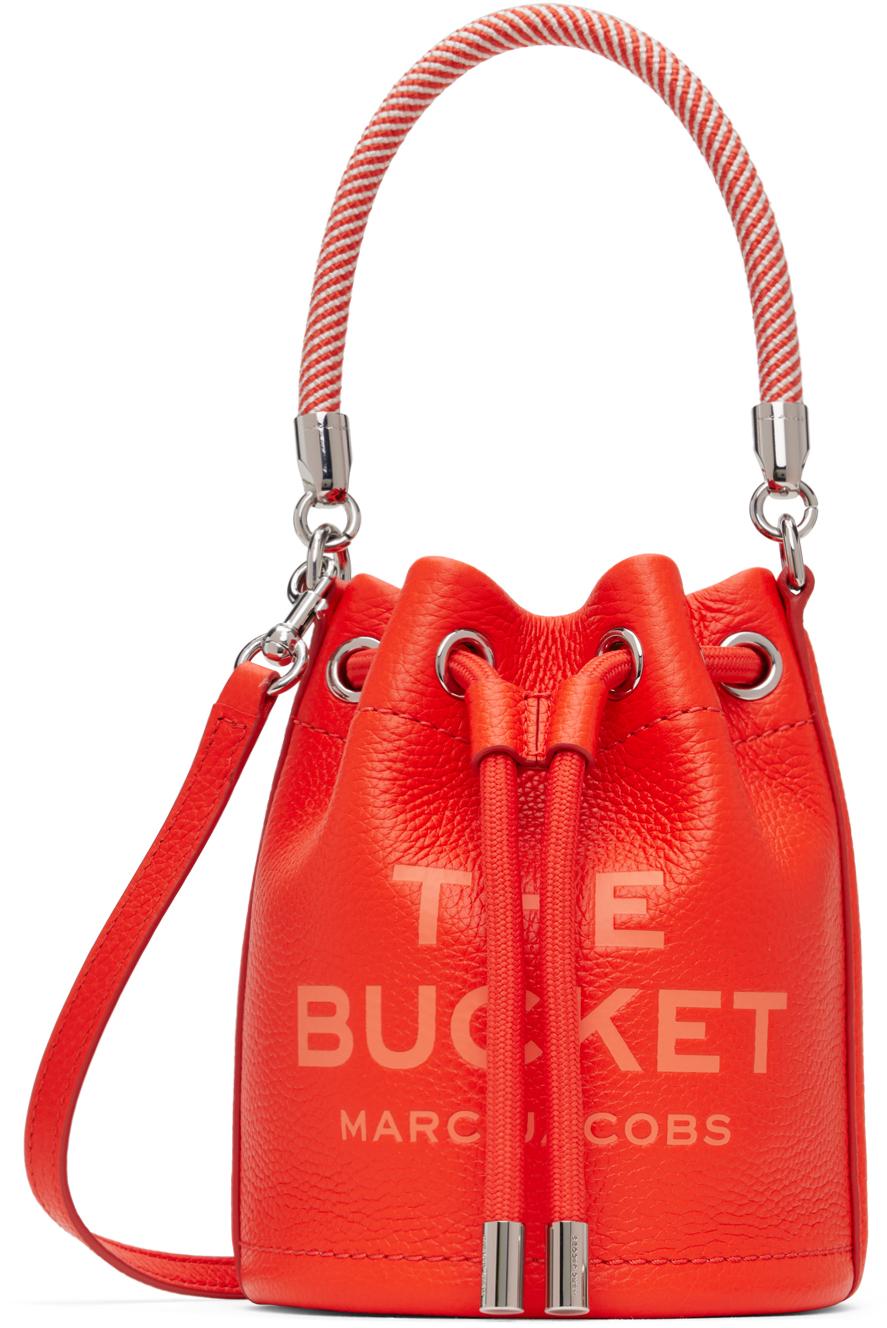 Marc Jacobs Orange 'the Leather Mini Bucket' Bag in Red Lyst UK