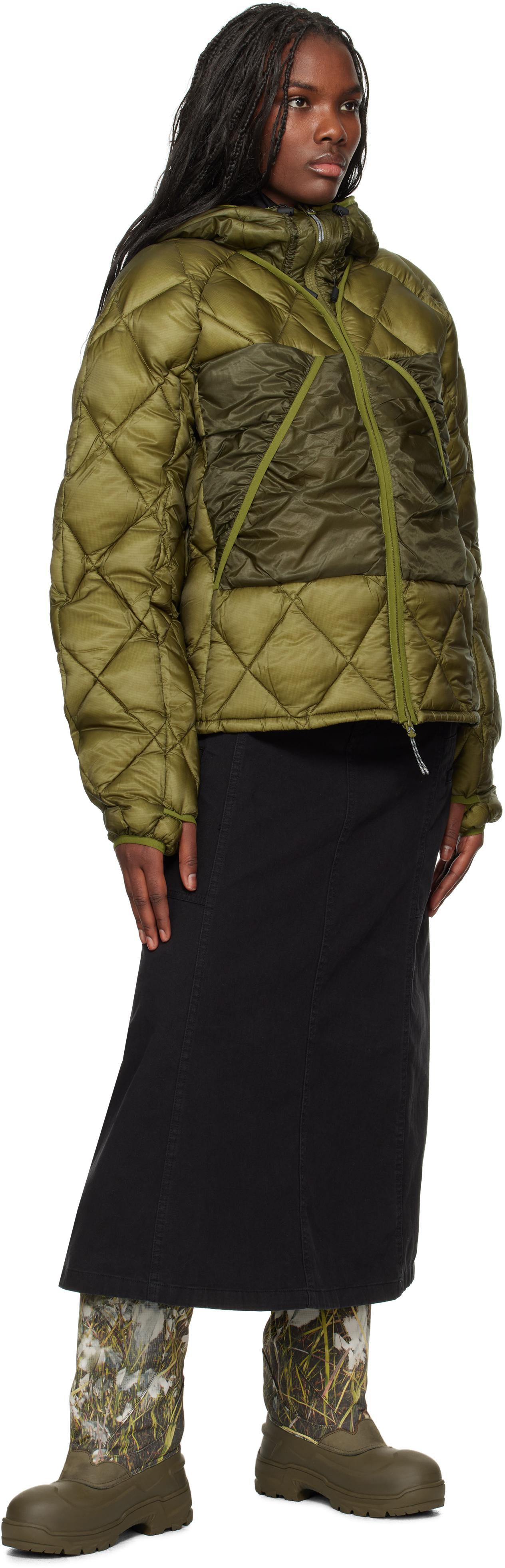 ROA Khaki Light Down Jacket in Green | Lyst UK