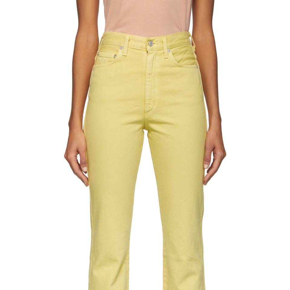 agolde yellow jeans