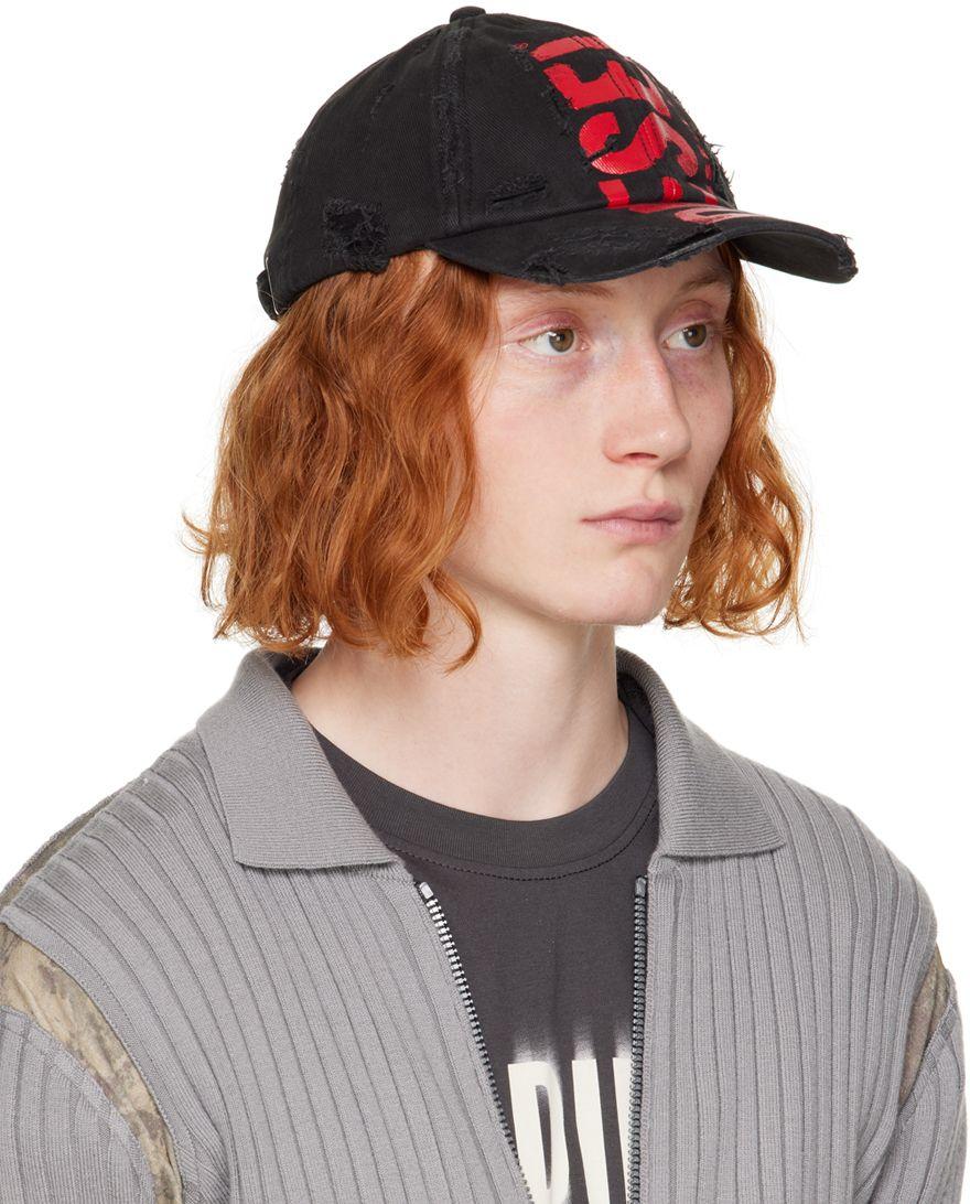 DIESEL 'c-ewan' Baseball Cap, in Black for Men | Lyst
