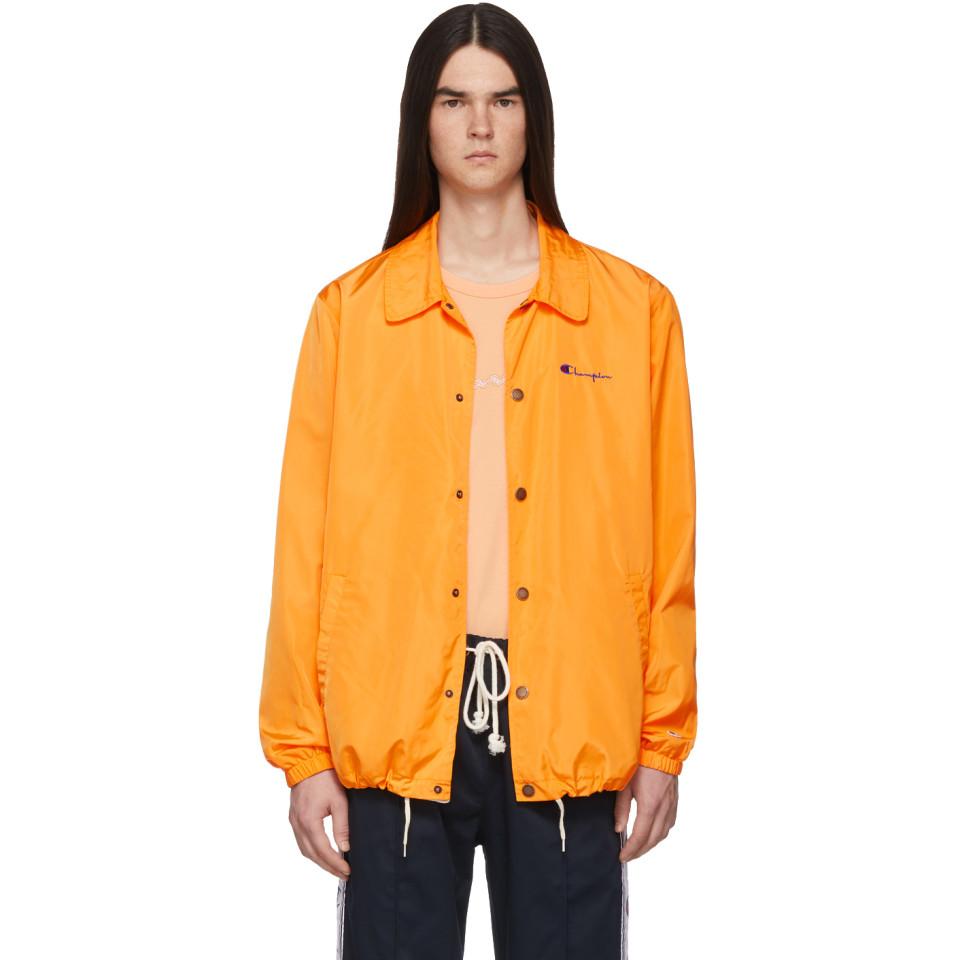 champion jacket orange