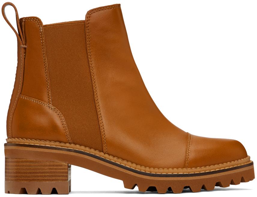 【関税込み】See by Chloe ブラウン Mallory チェルシーブーツ See by Chloé Mallory Chelsea Boots | Saks Fifth Avenue
