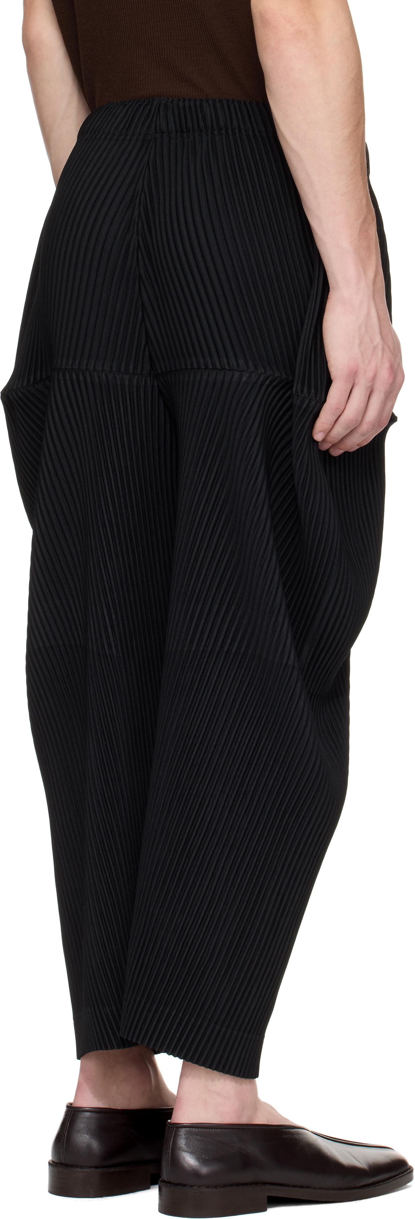 Homme Plissé Issey Miyake Kinetic Sculpture Trousers in Black for