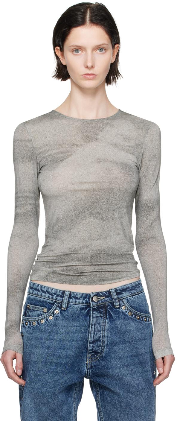 PALOMA WOOL グレー Arcangel 長袖 Tシャツ paloma-wool-CMidGrey-Arcangel-
