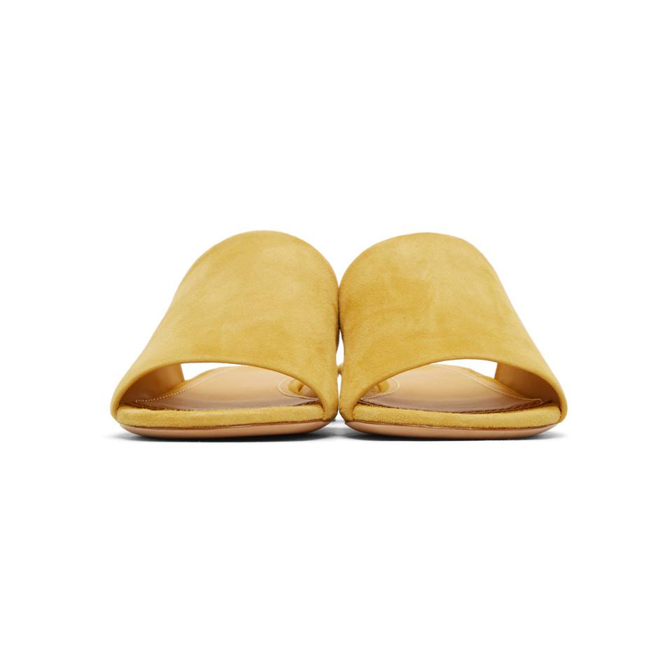 yellow flat mules